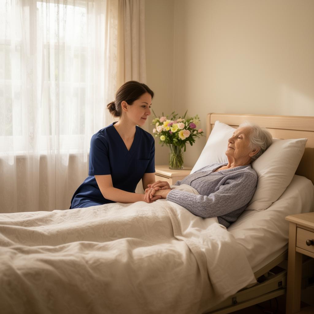Bridgecare Solutions carer providing compassionate palliative care support at home in Hertfordshire